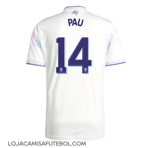 Camisa de Futebol Aston Villa Pau Torres #14 Equipamento Alternativo 2025-26 Manga Curta